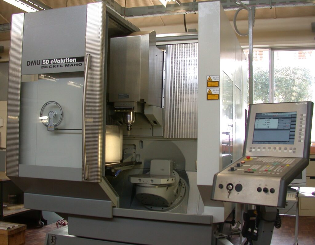 CNC machining center on an industrial machinery shop floor, illustrating industrial machinery supply chain risk