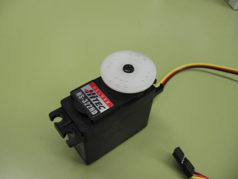 Industrial servo motor of the type that depends on rare earth permanent magnets, illustrating geopolitical supply chain risk in industrial machinery